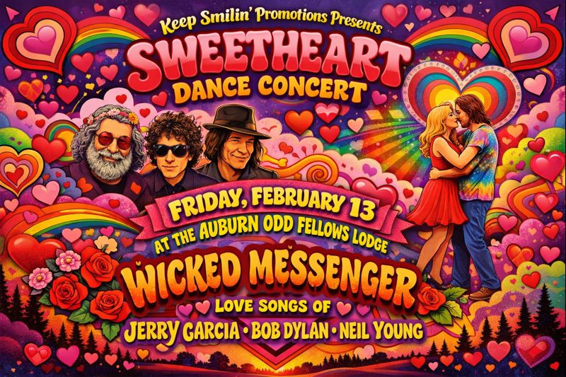 Celebrate the Music of Jerry Garcia Band, Grateful Dead, Bob Dylan & Neil Young at the Auburn Odd Fellows Lodge, presented by Keep Smilin' Promotions
